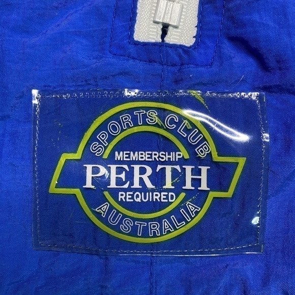 Vintage Perth Sports Club Australia Blue Green Pullover Lightweight Jacket XL - Picture 4 of 6